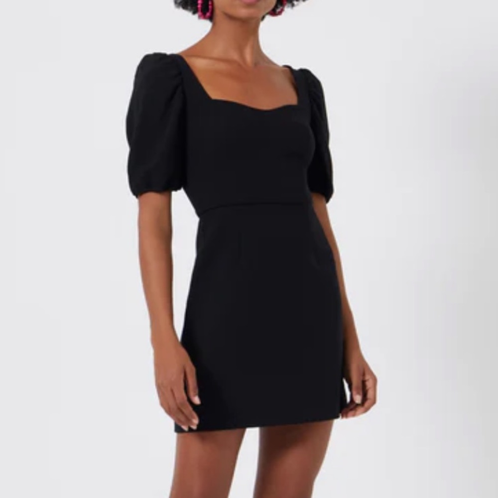 French Connection Berina Whisper Puff Sleeve Dress